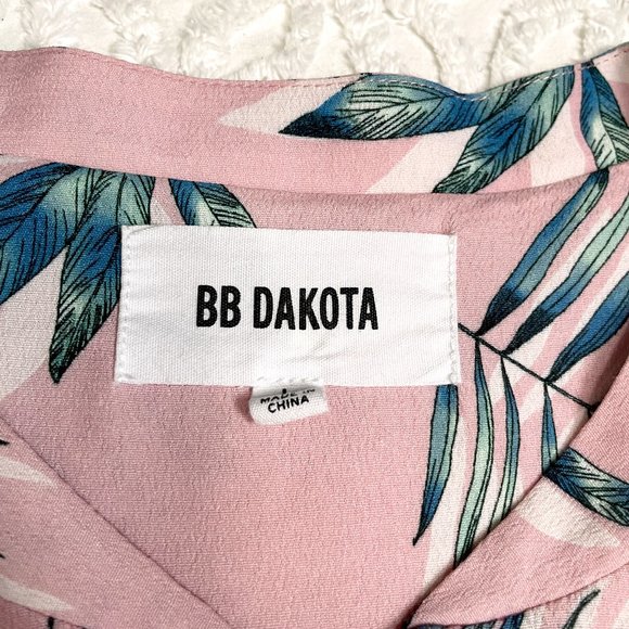 BB Dakota tropical bomber jacket L – retro palm print baseball style - Picture 8 of 8